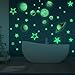 COOL BANK 36pcs Glow in The Dark Planet Wall Stickers 9pcs with 27pcs Stars Stickers ，Solar System Glowing Planets Wall Decals Peel Stick Art Decor for Walls Ceiling Kids Bedroom Living Room