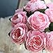 KIRIN Fake Flowers,Artificial Flowers Plants 8 Pcs Silk Plastic Rose Flower Arrangements Wedding Bouquets Decorations Floral Table Centerpieces for Home Kitchen Garden Party Décor