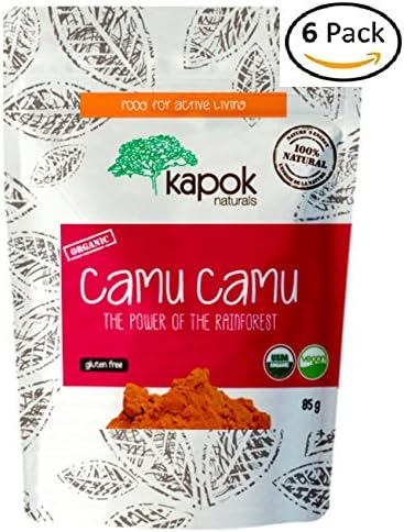 Kapok Naturals Organic Camu Camu Bulk Option (Bulk Camu Camu (6 Pack), 18 oz (1.12LB))