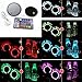 LED Cup Holder Light, MASO 2x Colorful LED Car Cup Holder Pad Mat With Waterproof Bottle Drinks Coaster Built-in Lamp, Mini USB Rechargeable Car Interior Atmosphere Light, with remote control