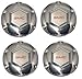 REPLACEMENT PART: 4pcs. 2002 03 04 05 06 07 GMC ENVOY 17" 6 SPOKE POLISHED WHEEL CENTER CAPS SET