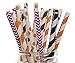 Halloween Straws (Halloween Orange, Black and Purple, 25)