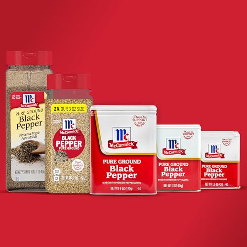 MCCORMICK PURE GROUND BLACK PEPPER, 3 OZ