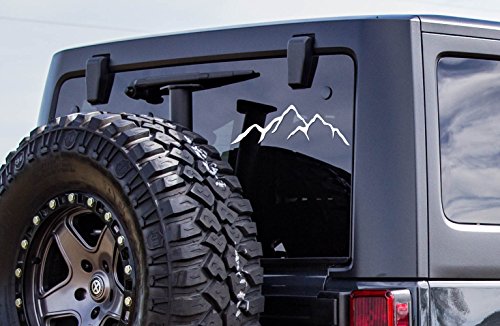 Mountain Silhouette genuine ViaVinyl decal sticker for window, Laptop and Macbook, iPad and Tablets and more! Large 6" size!