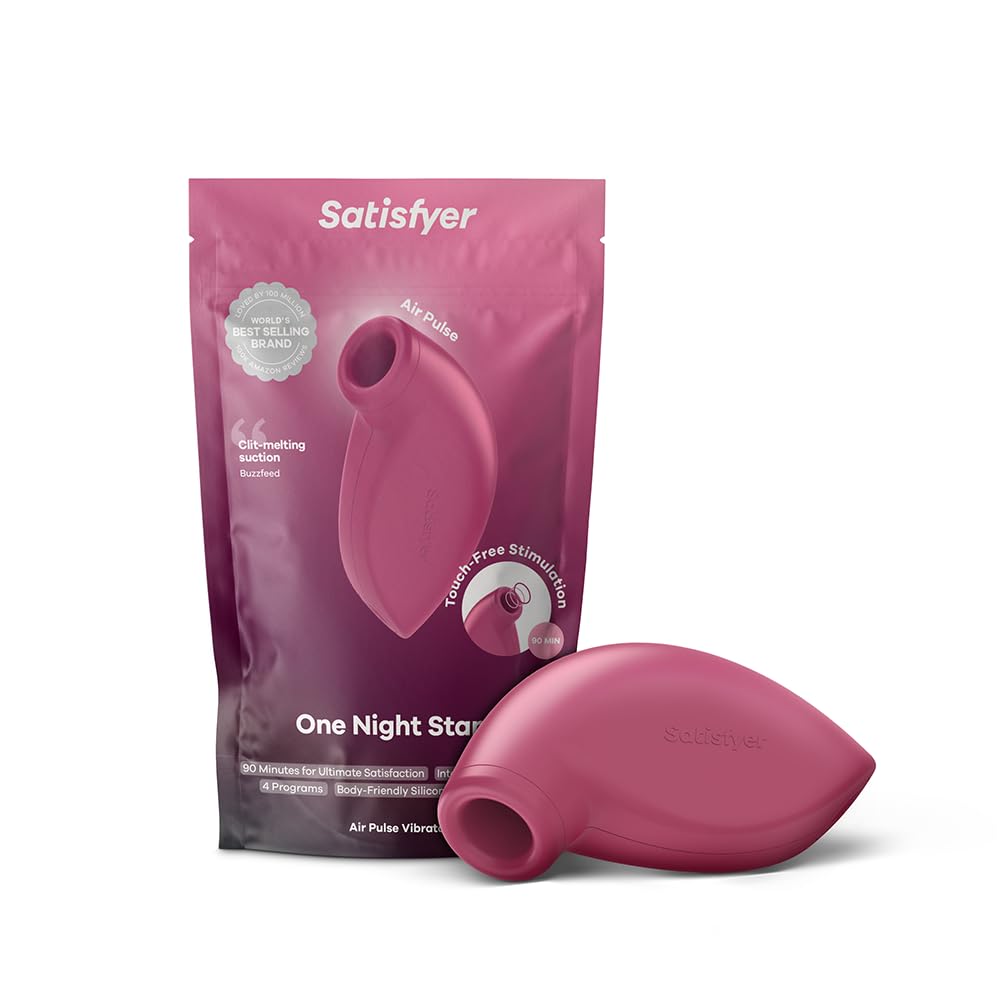 Satisfyer One Night Stand Clitoral Stimulator | Air Pulse Technology | Silent Vibrator for Women | Pleasure Massager | Adult Sex Toy for Womens Clitoris