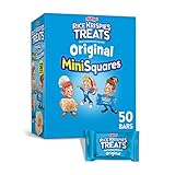 Kellogg's Rice Krispies Treats Original Marshmallow Mini-Squares - School Lunchbox Snack, Single Serve Bite-Sized 0.39 oz Bars (50 Count)