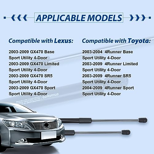 Lexus GX470 Hood Support Front Hood Struts For Lexus GX470 & Toyota 4Runner 2003-2012 - Gas Spring Lift Supports 2003 Lexus Gx470 Front Hood