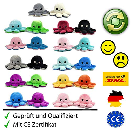 KUNSTIFY Plüschtier Oktopus Stimmungs Oktopus Kuscheltier Octopus plüschtier für Mädchen, für Frauen, für Kinder und die… – Bild 4