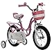 RoyalBaby Little Swan Girls Kids Bike, 12 14 16 18 Inch Girls Bicycle with Basket for Age 3-10 Years,Training Wheel Options