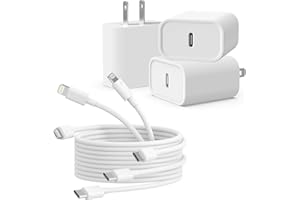 3Pack iPhone Charger [MFi Certified], iGENJUN 20W PD USB C Wall Charger Block with 6FT Type C to Lightning Cable Fast Charging Adapter Compatible with iPhone 14/14 Pro Max/13/XS/XR/X-White
