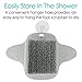 Vive Foot Scrubber Brush - Shower Skin Exfoliator Scrubber with Soft and Stiff Bristles for Men and Women, Dry Callus Sole Scrub - Exfoliating Soap Feet Cleaner with Floor Suction for Bathtub