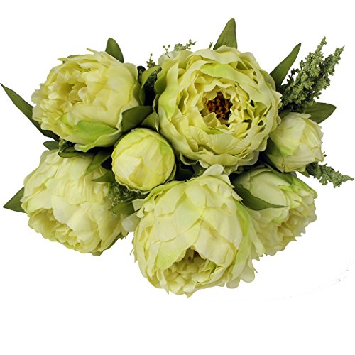 Home Decor Artificial Dried Flora Artificial Dried Flora Jarown 9 Heads Artificial Oil Painting Peony Silk Flowers Bouquet Faux Leaves Flora For Living Room Decoration Artificial Flowers Dark Green Kopa Or Kr