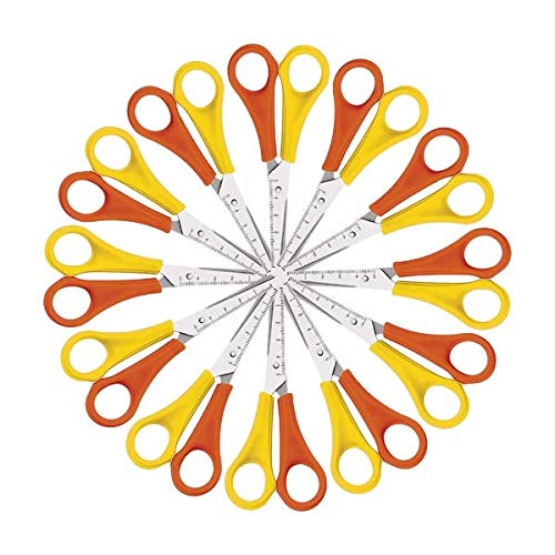 Westcott Left Handed Scissors 130mm Yellow/Orange (Pack of 12) E-21593 00