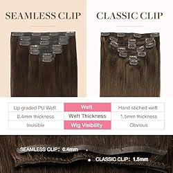 GOO GOO Clip in Hair Extensions Real Human