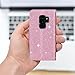 ProCase Galaxy S9 Plus Wallet Case, Flip Kickstand Case with Card Holders Mirror Wristlet, Folding Stand Protective Book Case Cover for 6.2 Inch Galaxy S9+ (2018 Release) -Glitter Pink