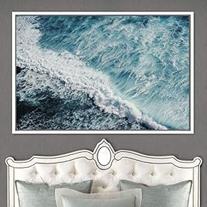 signwin Framed Canvas Wall Art Coastal Scenery Aerial...