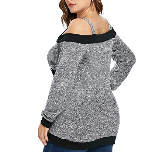 Respctful â™«â™¬Women's Plus Size Tops Off Shoulder Blouse Lace Sheer Long Sleeve Casual Solid Henley Tee