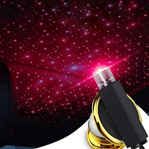 Zehui Trade 2019 Romantic Car Atmosphere Lamp Interior Star Light Auto Roof Projector Lights Flexible USB Night Lamp Fit All Cars SUV Track RV Plug and Play