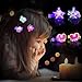 BAOQISHAN 20 Pieces Colorful LED Sparkle Plastic Cute and interesting Hair Bow Clips Barrettes Party accessories