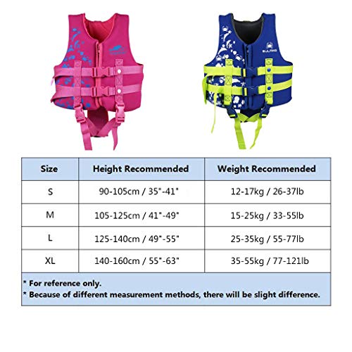 IvyH Life Jacket for Kids, Children Float Jacket Vest Learn to Swim Swim Vests for Girls Pink