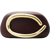 Tasysain Women PU Leather Metal Handle Handbag Trendy Commuting Compact Stone Purse Hand-held Causal Shoulder Clutch Bag