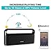 Konstar Bluetooth Speaker with Enhanced Bass Loud and Clear Sound,Stereo Portable Wireless Speaker Support usb/tf card,Built-in HD Mic,Up to 12 Hours Playing Time(Black)