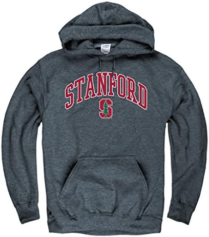 Shop College Wear Stanford University Men's Tall Font Hoodie Sweatshirt-Charcoal