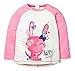 Fiream Girls' Cotton Crewneck Long Sleeve T-shirt