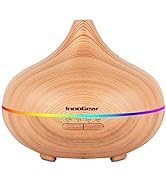 InnoGear 500ml Essential Oil Diffuser Wood Grain Aromatherapy Diffusers Cool Mist Humidifier with...