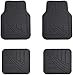 Amazon Basics 4-Piece Flexible Rubber Car Floor Mat, Black