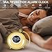 All -in-One Wake Up Light Alarm Clock with FM Radio, Sleep Sound Machine,Sleep Timer,10 Color Night Light & 23 Soothing Sounds