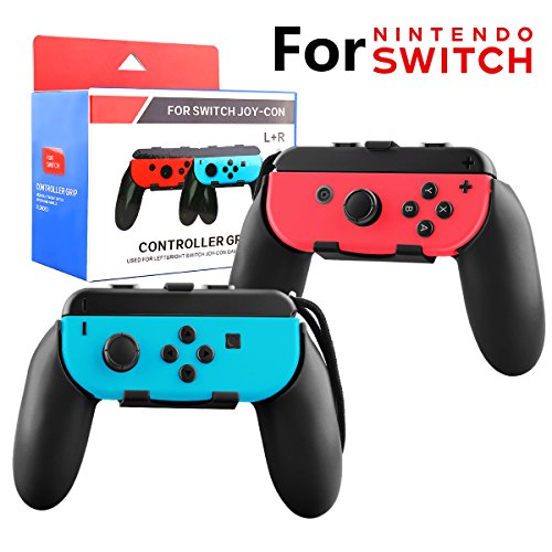Nintendo Switch Joy-Con Grip Case Accessories Wear-Resistant Comfort Game Remote Controller Handle Kit for Nintendo Switch Joy Con 2-Pack Black