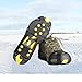 Ice Cleats, willceal Ice Grippers Traction Cleats Shoes and Boots Rubber Snow Shoe Spikes Crampons with 10 Steel Studs Cleats(Yellow,Medium)