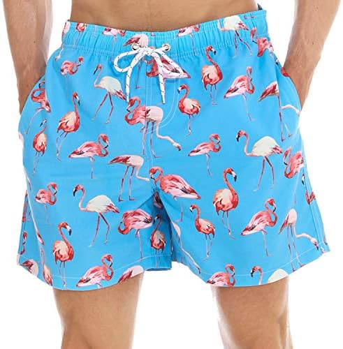 LANYI Men's Swim Trunks Quick Dry Beach Swim Shorts with Mesh Liner Bathing Suits