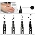 Pinkiou 1x Eyeliner Pencil Pen with Eye Makeup Stamp Waterproof Double Sided Long Lasting Seal Eyeliner Cosmetics Tool(Plum)