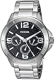 Fossil Men's Modern Century Quartz Stainless Steel Chronograph Watch, Color: Silver (Model: BQ2296)