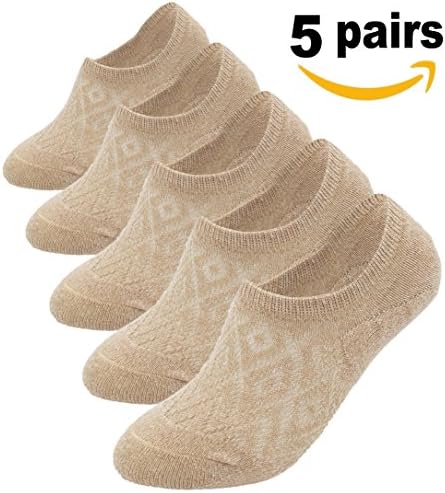 Women's No Show Low Cut Ankle Socks Non Slip With Grips Mesh Knit Thin For Girl Flats Boat Casual Liner (Size 5-8.5)