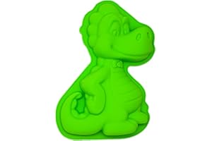 KeepingcooX Kids 3D Birthday Cake Pan - Dinosaur Shaped Small Birthday Cake Mold | Novelty Silicone Cake Pan for Kids | Premi