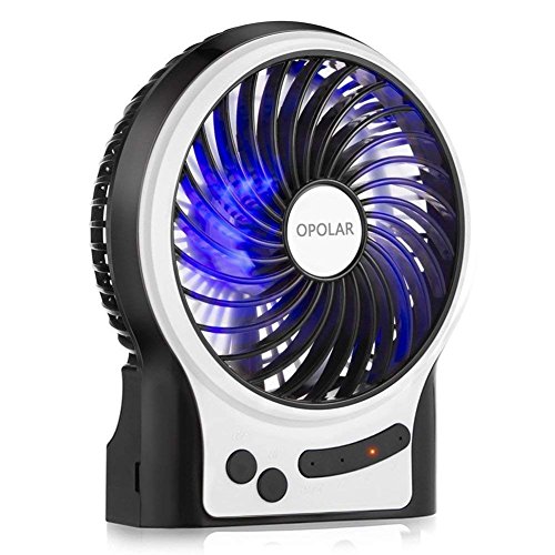 OPOLAR Battery Operated Desk Fan with Large Capacity of 3350mAh, Max