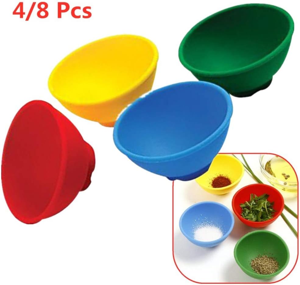 Napravi Rs Bols Et Saladiers Vaisselle Et Plats De Service Jaune Vert Bleu Rouge Hemoton 4 Pcs Silicone Bebe Bol Mini Resistance Aux Chutes Assaisonnement Bol Durable Stockage Bols Pour