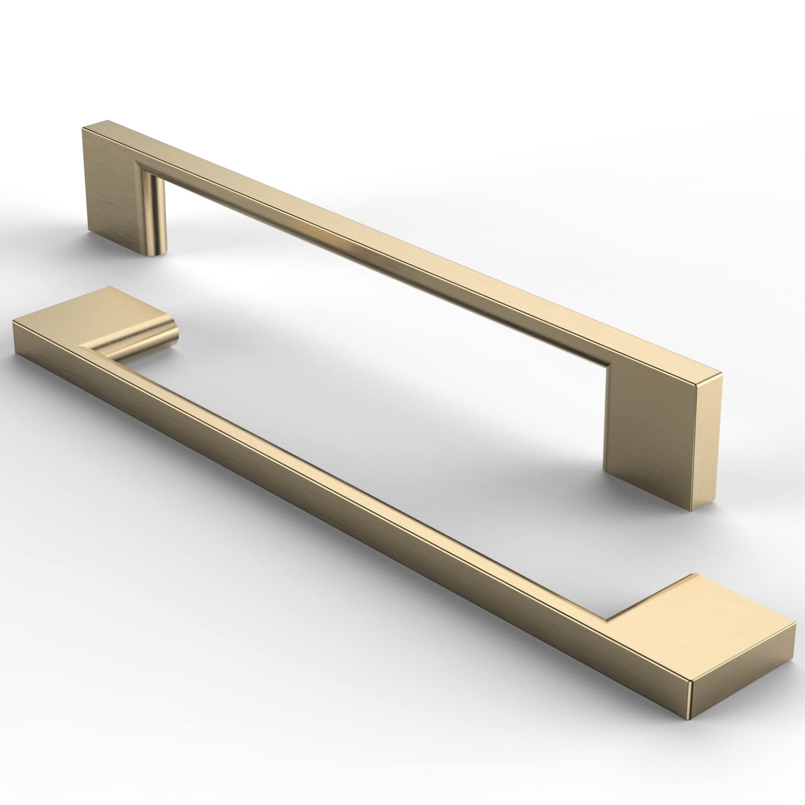 FURNIWARE 5 Pack Cabinet Pull,Brass Cabinet Handles,Hardware Drawer Pulls,Solid Aluminum Kitchen Cabinet Door Handles Pull-160mm(6.3 Inch) Hole Center