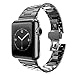 PUGO TOP Replacement Apple Watch Band 44m 42mm for Women Men, Stainless Steel Metal Replacement Classic iWatch Wristband Strap for Apple Watch Series 4/3/2/1, 42/44mm Space Gray