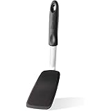 DI ORO Chef Series Standard Flexible Silicone Turner Spatula - 600F Heat Resistant Rubber Kitchen Spatula - Ideal for Eggs, B