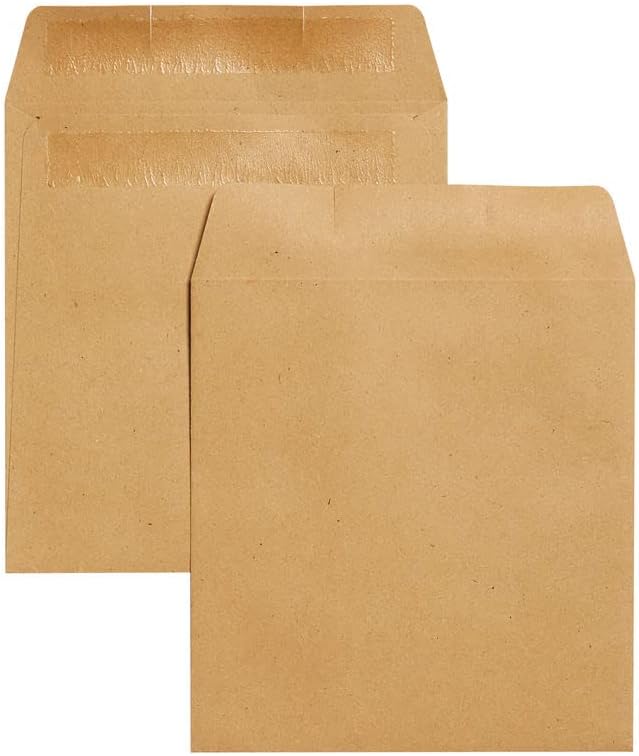 Q-Connect Wage Envelopes 108x108mm Plain Self Seal 90gsm Manilla Pack 1000