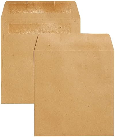 Q-Connect Wage Envelopes 108x108mm Plain Self Seal 90gsm Manilla Pack 1000