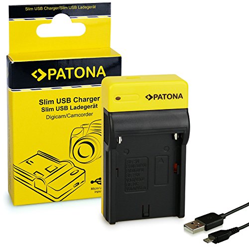 PATONA Slim Caricatore per NP-F970, F960, F950, F550, F750, FM500H Batterie compatibile con Sony DCR-VX2100 HDR-FX1 SLT…