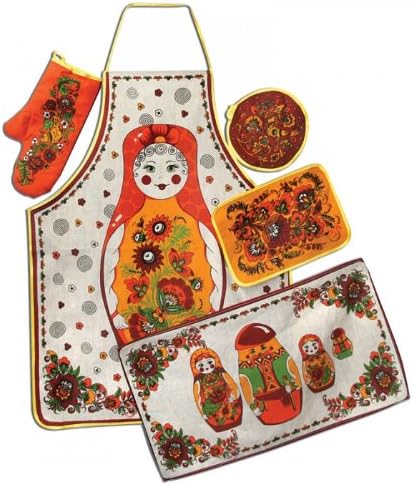 "Babushka" Kitchen Textile Set (5 Pc.)