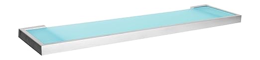 Ambrosya® | Exklusive Ablage aus Edelstahl und Glas | Bad Badablage Badezimmer Badregal Glasablage Glasregal Halter Halterung