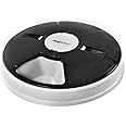 Amazon Basics Automatic Pet Feeder, Electronic Timed Dog and Cat Food Dispenser, 6 Portions, Plastic, Black, 12" X 12" X 2.3"