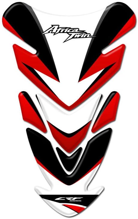 Tankpad 3D Effect Resin Tank Guard Stickers - 3D Stickers Compatible ''Africa Twin Dark Red & Style" Tank Pad